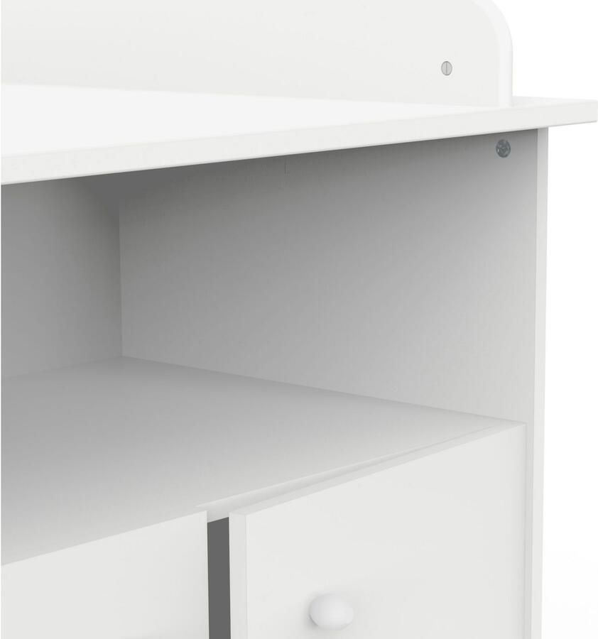 DEMEYERE Commode met 2 deuren 1 nis HELICIA Mat wit 79 6 x 70 x 94 4 cm - Foto 4