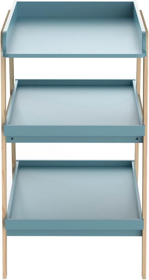 CBA EMOB Verzorgingstafel Tsuga 75 x 58 x 101 2 cm Blauw Babykamer Blauw MDF Babykamer Op voorraad - Foto 4