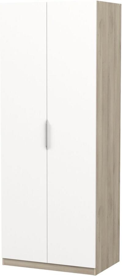 Demeyere GHOST kledingkast Kronberg eiken en mat wit decor 2 deuren L.79 4 x D.51 1 x H. 203 cm - Foto 4