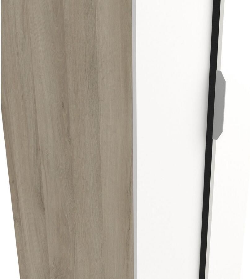 Demeyere GHOST kledingkast Kronberg eiken en mat wit decor 2 deuren L.79 4 x D.51 1 x H. 203 cm