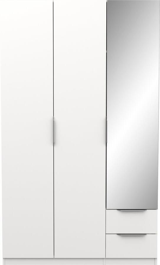 CBA Kledingkast Spectre 120cm met spiegel mat wit - Foto 7