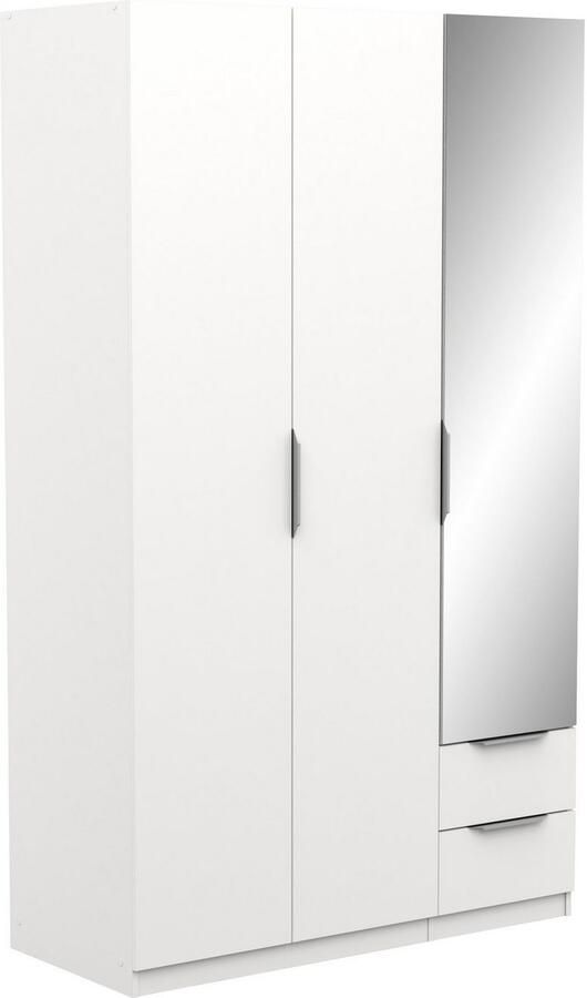 CBA Kledingkast Spectre 120cm met spiegel mat wit - Foto 6