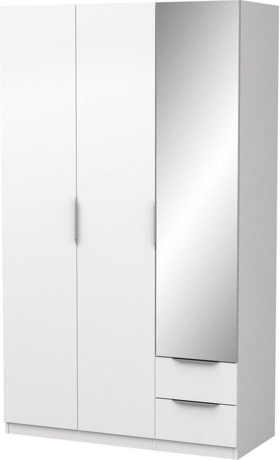 CBA Kledingkast Spectre 120cm met spiegel mat wit - Foto 5