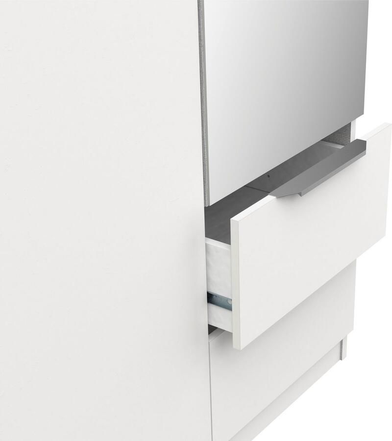 CBA Kledingkast Spectre 120cm met spiegel mat wit - Foto 2