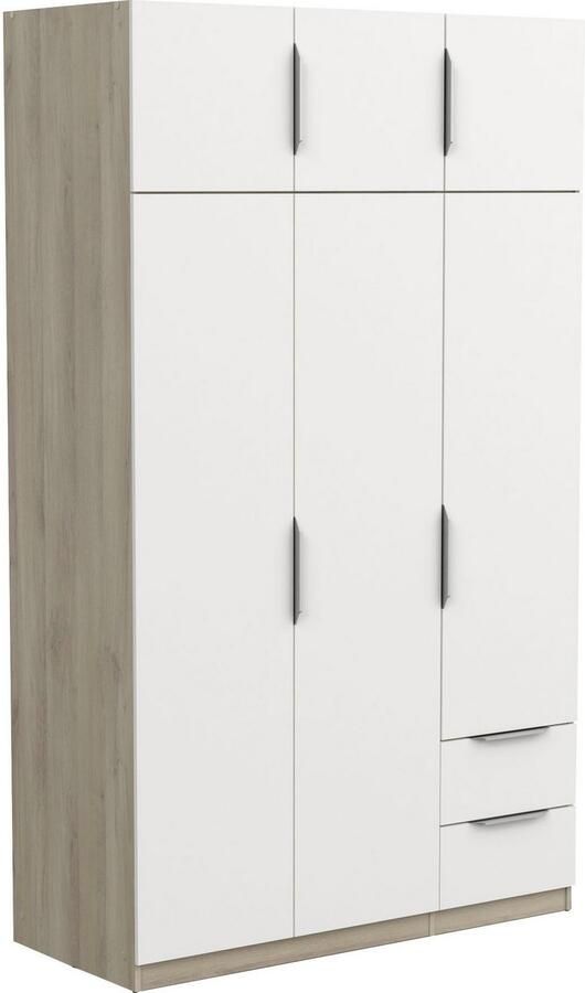 Demeyere GHOST kast Kronberg eiken en mat wit decor 6 deuren + 2 laden L.119 4 x D.51 1 x H.203 cm - Foto 8