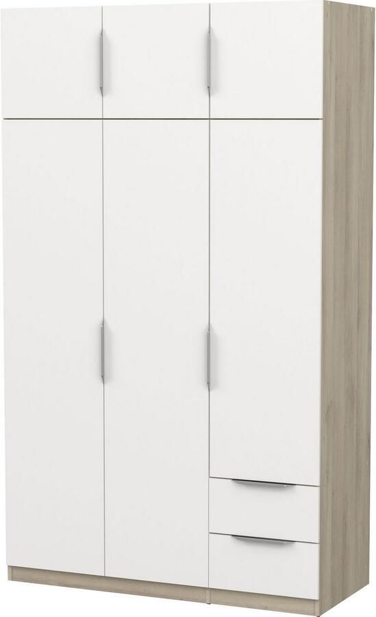 Demeyere GHOST kast Kronberg eiken en mat wit decor 6 deuren + 2 laden L.119 4 x D.51 1 x H.203 cm - Foto 7