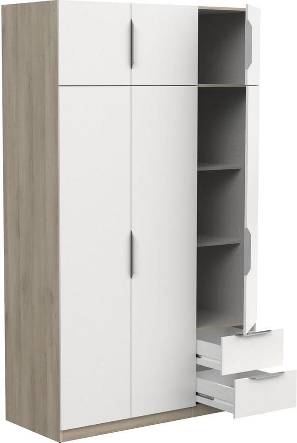 Demeyere GHOST kast Kronberg eiken en mat wit decor 6 deuren + 2 laden L.119 4 x D.51 1 x H.203 cm - Foto 4