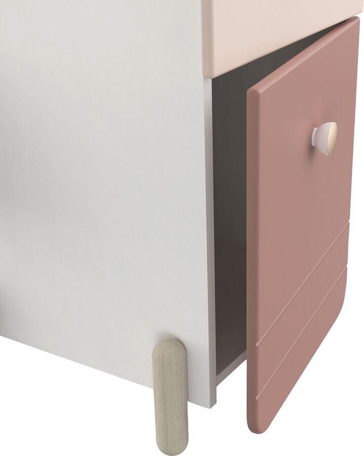 CBA EMOB Bureau Janne 1 draaideur en 1 lade-mat roze mat wit Kantoor Roze Melamine; Kunststof; MDF; Spaanplaat Kantoor Op voorraad - Foto 7