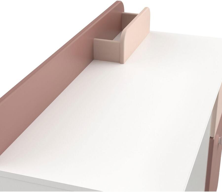 CBA EMOB Bureau Janne 1 draaideur en 1 lade-mat roze mat wit Kantoor Roze Melamine; Kunststof; MDF; Spaanplaat Kantoor Op voorraad - Foto 5