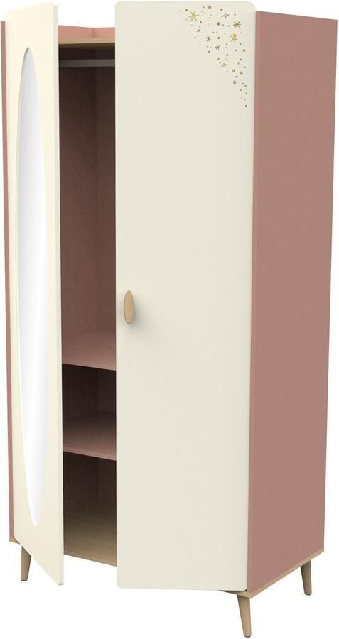 CBA Kledingkast Suzie 50 10x93 40x189 50 cm Roze spaanplaat Kledingkast Roze Spaanplaat - Foto 10