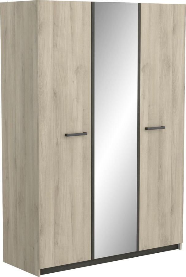 CBA Kleerkast Waylon 3 draaideuren 1 kledingroede en 4 legplanken-Kronberg eik Waterford eik - Foto 10