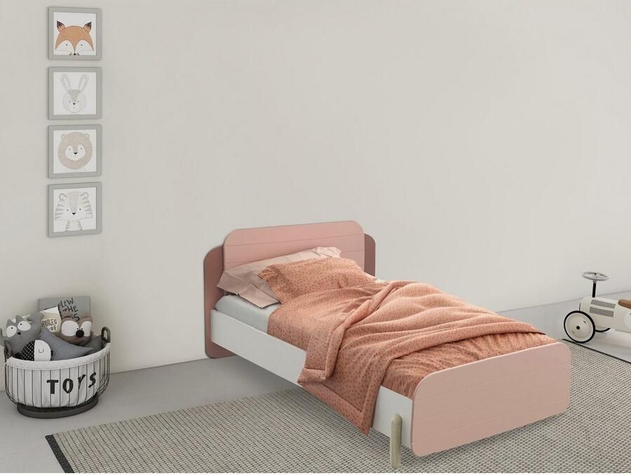 CBA EMOB Bed Janne 90 x 200 cm-mat roze mat wit Tienerbedden Roze Melamine; MDF; Spaanplaat Tienerbedden Eenpersoons Normaal bed Op voorraad - Foto 7