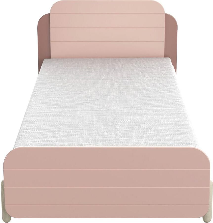 CBA EMOB Bed Janne 90 x 200 cm-mat roze mat wit Tienerbedden Roze Melamine; MDF; Spaanplaat Tienerbedden Eenpersoons Normaal bed Op voorraad - Foto 2