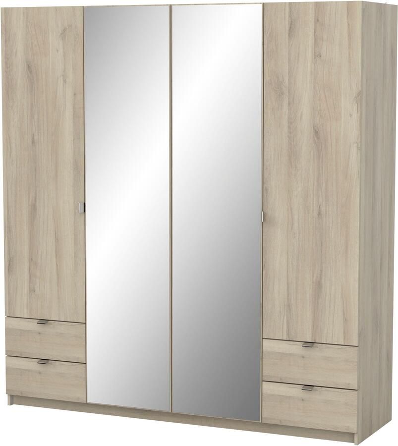 Demeyere GROUP Kledingkast Mellie 2 spiegels 4 lades 36 planken 2 kledingstangen - Foto 5