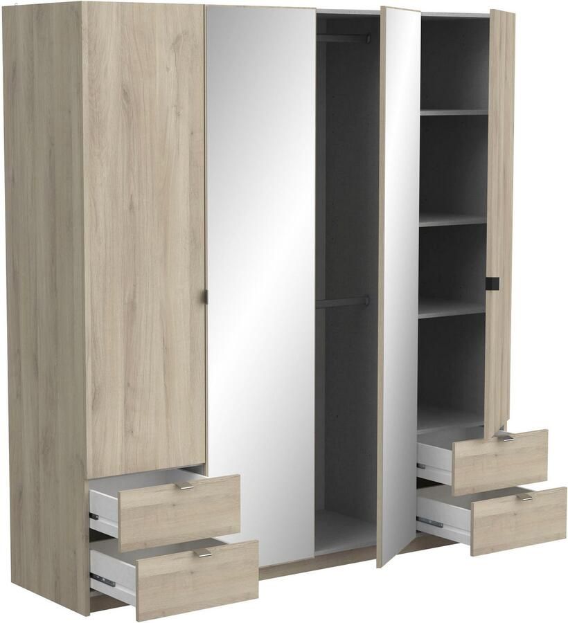 Demeyere GROUP Kledingkast Mellie 2 spiegels 4 lades 36 planken 2 kledingstangen - Foto 3