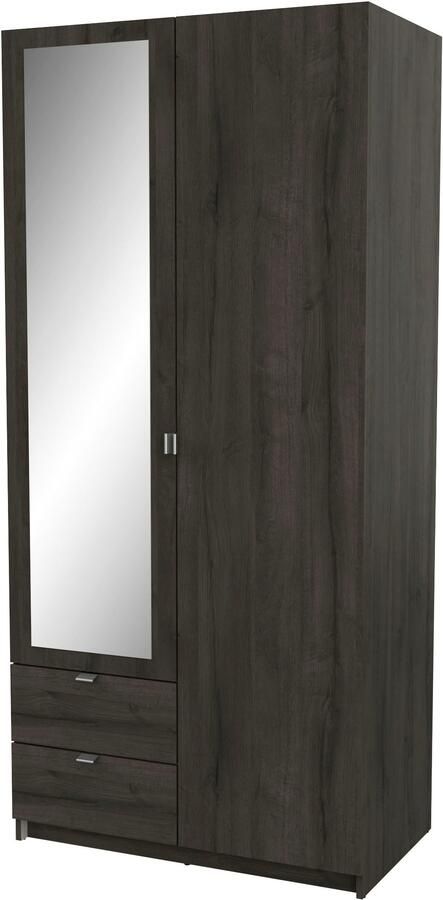 CBA Kleerkast Melinda 2 draaideuren 2 lades 3 legplanken en 1 kledingroede-Waterford eik - Foto 8