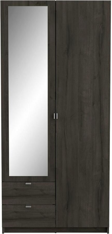 CBA Kleerkast Melinda 2 draaideuren 2 lades 3 legplanken en 1 kledingroede-Waterford eik - Foto 7