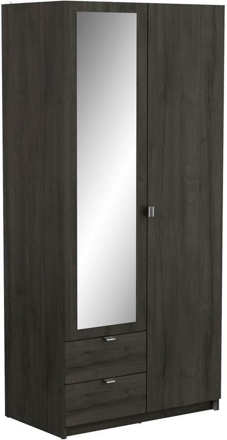 CBA Kleerkast Melinda 2 draaideuren 2 lades 3 legplanken en 1 kledingroede-Waterford eik - Foto 5