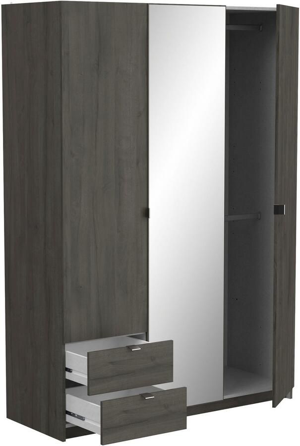 Demeyere GROUP Kledingkast Mellie met spiegel en 2 lades 3 planken 2 kledingstangen - Foto 4