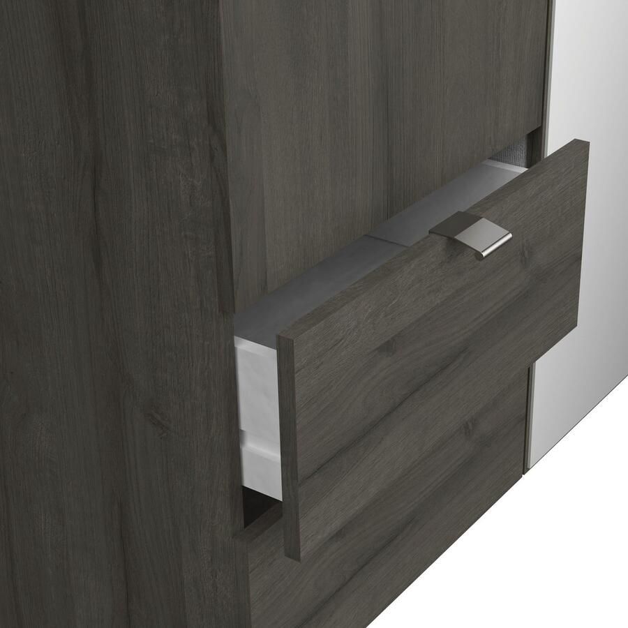 Demeyere GROUP Kledingkast Mellie met spiegel en 2 lades 3 planken 2 kledingstangen