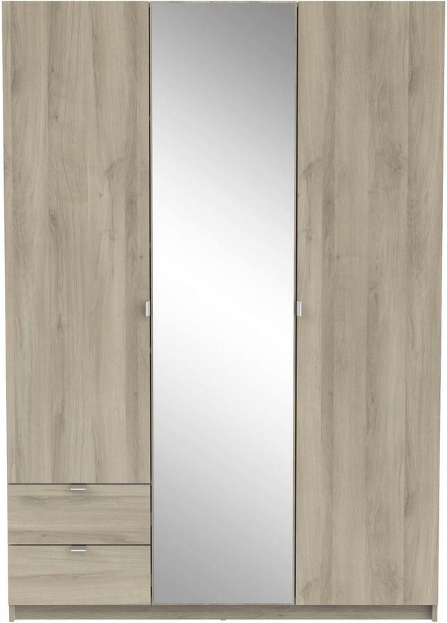 Demeyere GROUP Kledingkast Mellie met spiegel en 2 lades 3 planken 2 kledingstangen - Foto 3