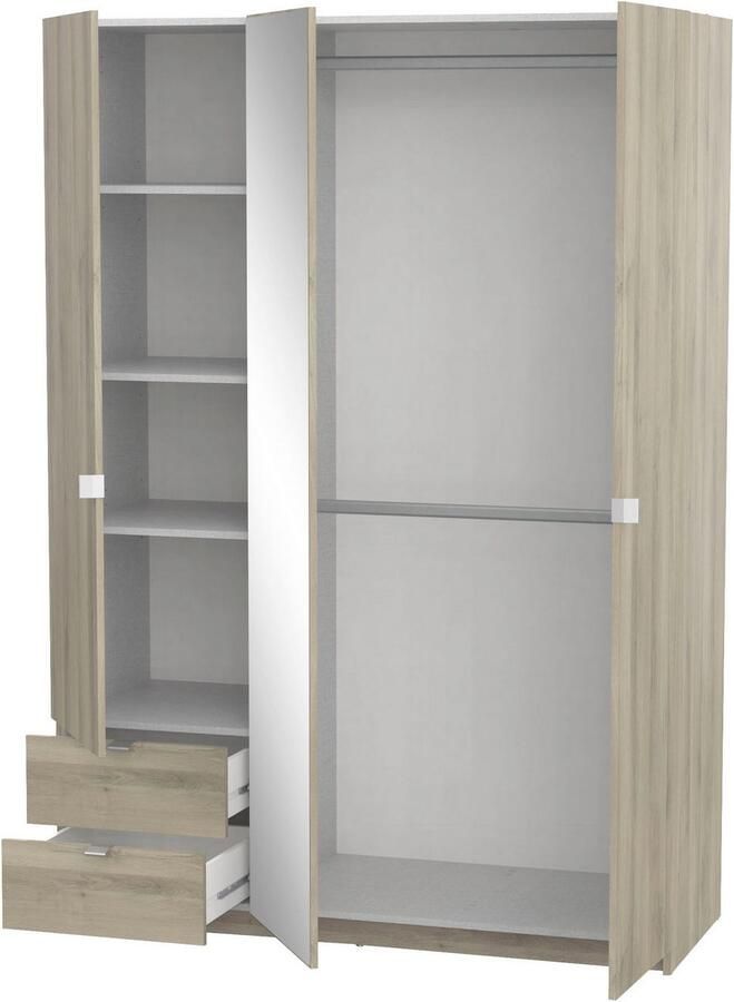 Demeyere GROUP Kledingkast Mellie met spiegel en 2 lades 3 planken 2 kledingstangen - Foto 2