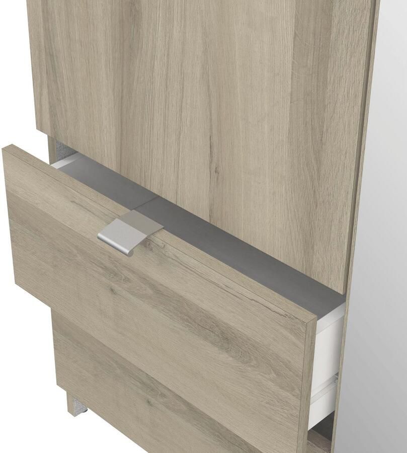 Demeyere GROUP Kledingkast Mellie met spiegel en 2 lades 3 planken 2 kledingstangen