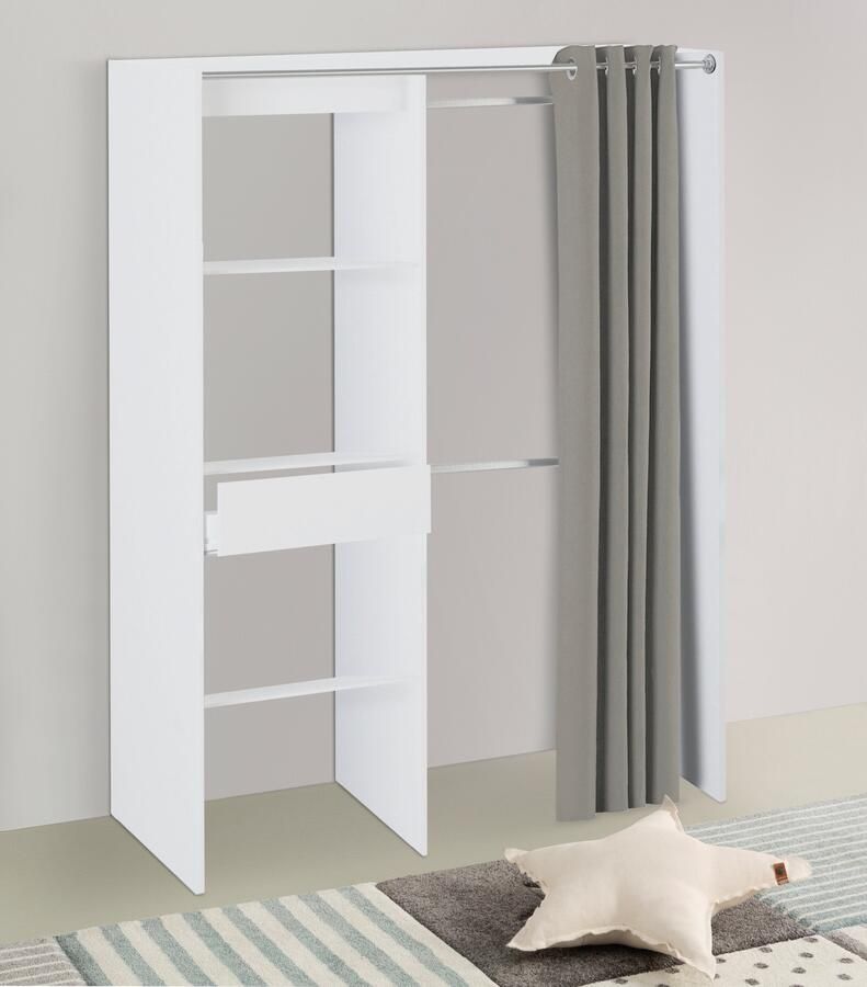 Demeyere GROUP Kledingkast met gordijn Chicago variabel in de breedte ca. 114 167 cm veel opbergruimte en opbergruimte - Foto 12