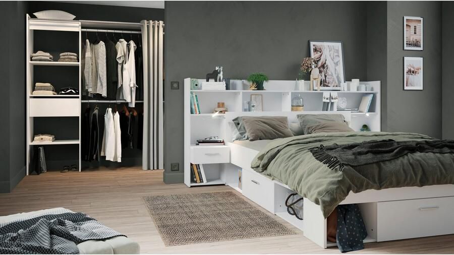 Demeyere GROUP Kledingkast met gordijn Chicago variabel in de breedte ca. 114 167 cm veel opbergruimte en opbergruimte - Foto 11