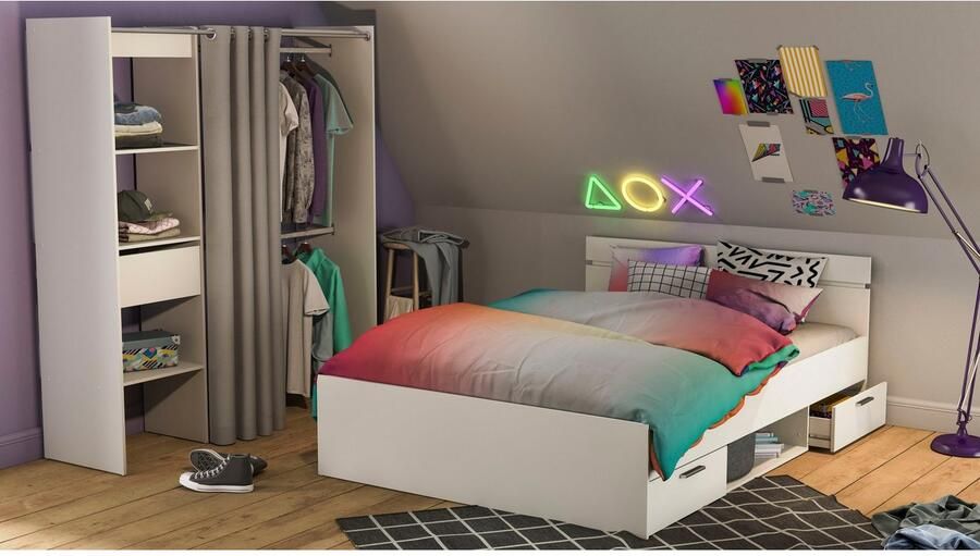 Demeyere GROUP Kledingkast met gordijn Chicago variabel in de breedte ca. 114 167 cm veel opbergruimte en opbergruimte - Foto 7