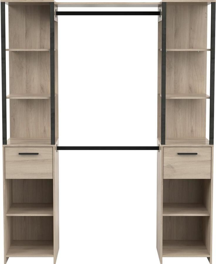 Demeyere GROUP Kledingkast met gordijn Gary ruimtebesparend design - Foto 3