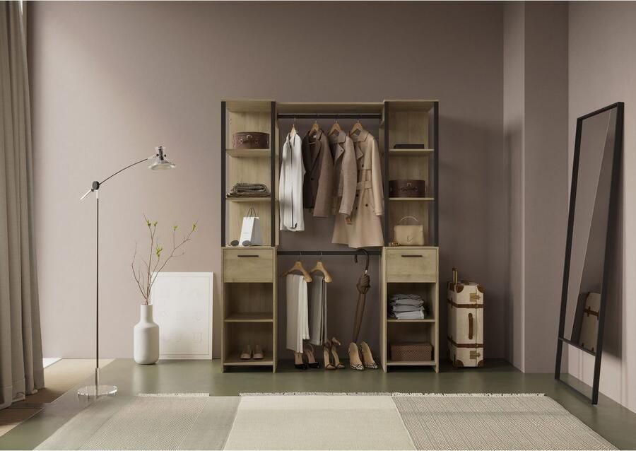 Demeyere GROUP Kledingkast met gordijn Gary ruimtebesparend design - Foto 6