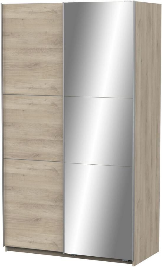 Demeyere GHOST kledingkast Kronberg eiken decor 2 schuifdeuren + spiegel L.116 5 x D.59 8 x H.203 cm - Foto 3
