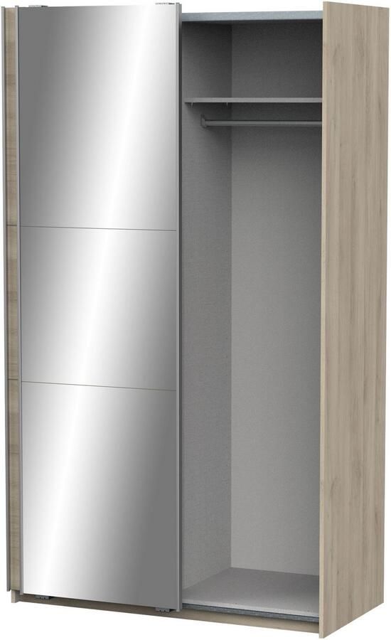 Demeyere GHOST kledingkast Kronberg eiken decor 2 schuifdeuren + spiegel L.116 5 x D.59 8 x H.203 cm - Foto 2