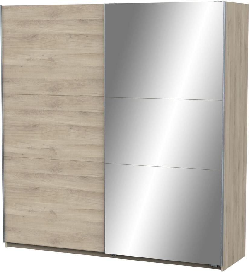 Demeyere GHOST kledingkast Kronberg eiken decor 2 schuifdeuren + spiegel L.194 5 x D.59 9 x H.203 cm - Foto 4