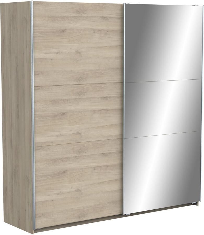Demeyere GHOST kledingkast Kronberg eiken decor 2 schuifdeuren + spiegel L.194 5 x D.59 9 x H.203 cm - Foto 6