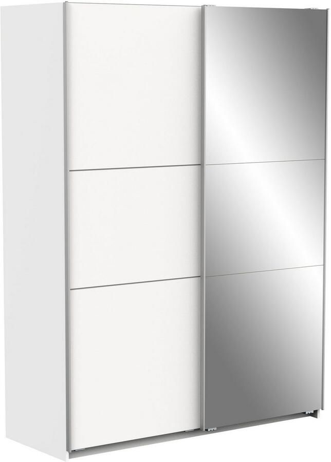 Demeyere GHOST kledingkast Mat wit decor 2 schuifdeuren + spiegel L.148 x D.59 8 x H.203 cm - Foto 5