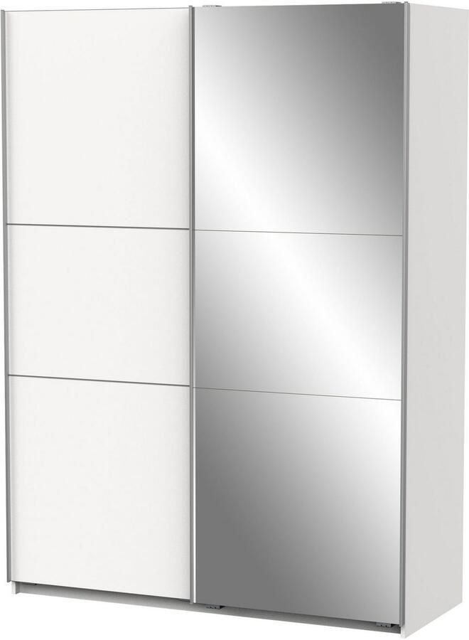 Demeyere GHOST kledingkast Mat wit decor 2 schuifdeuren + spiegel L.148 x D.59 8 x H.203 cm - Foto 4