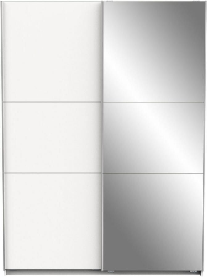 Demeyere GHOST kledingkast Mat wit decor 2 schuifdeuren + spiegel L.148 x D.59 8 x H.203 cm - Foto 2