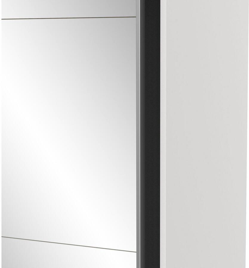 Demeyere GHOST kledingkast Mat wit decor 2 schuifdeuren + spiegel L.148 x D.59 8 x H.203 cm