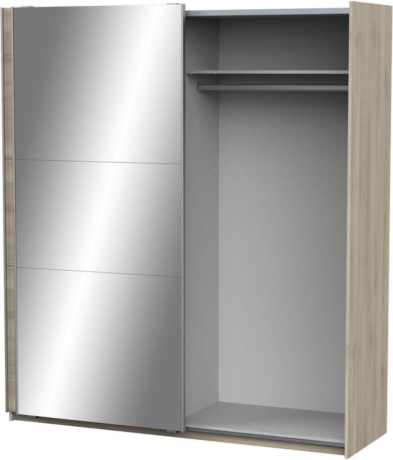 Demeyere GHOST kledingkast Kronberg eiken decor 2 schuifdeuren + spiegel L.178 1 x D.59 9 x H.203 cm - Foto 5