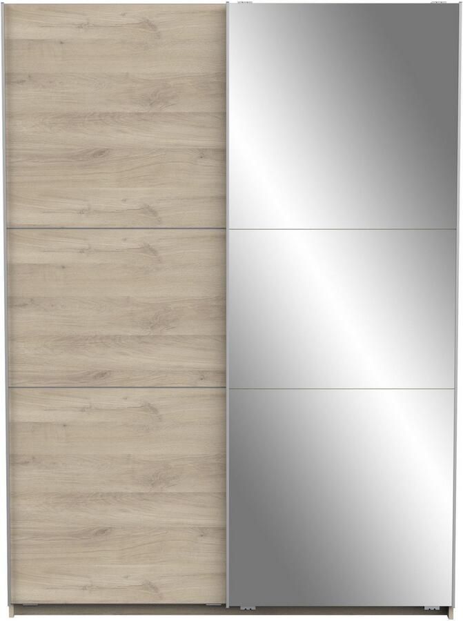 Demeyere GHOST kledingkast Kronberg eiken decor 2 schuifdeuren + spiegel L.148 x D.59 8 x H.203 cm - Foto 4