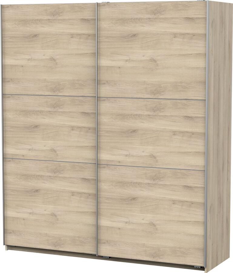 Demeyere GHOST kledingkast Kronberg eiken decor 2 schuifdeuren L.178 1 x D.59 9 x H.203 cm - Foto 6