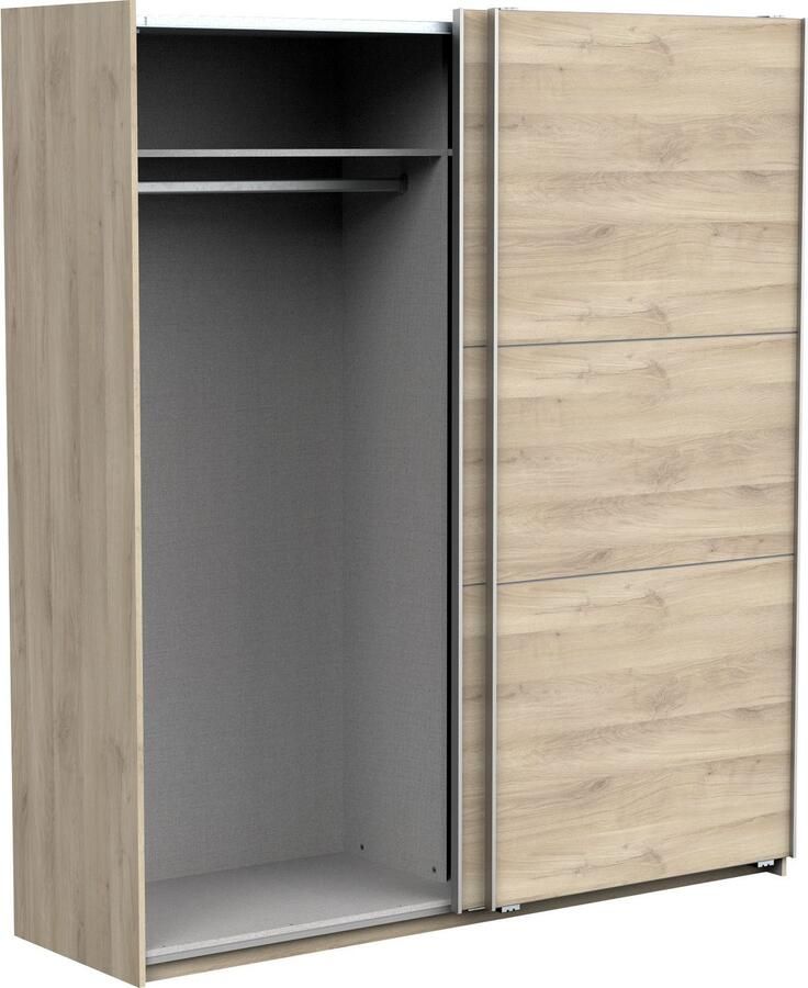 Demeyere GHOST kledingkast Kronberg eiken decor 2 schuifdeuren L.178 1 x D.59 9 x H.203 cm - Foto 8