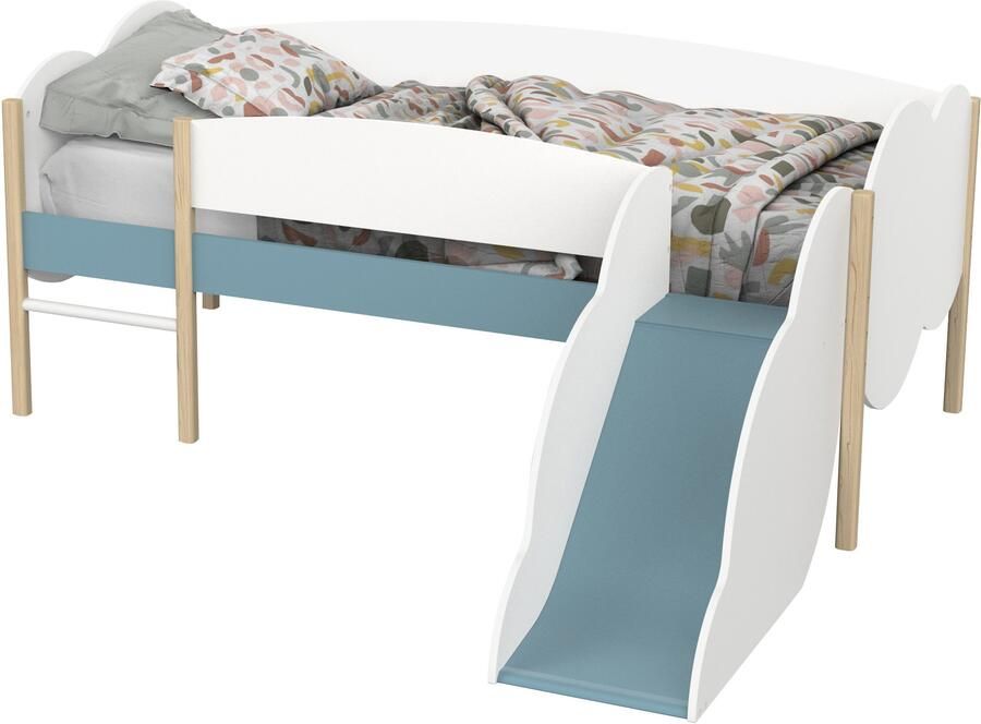 Demeyere GROUP Speelbed Longane Kinderbed in de vorm van wolken met kleine glijbaan - Foto 11