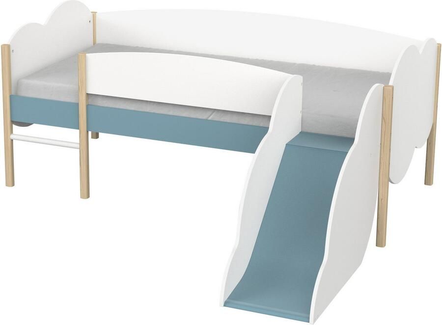 Demeyere GROUP Speelbed Longane Kinderbed in de vorm van wolken met kleine glijbaan - Foto 6