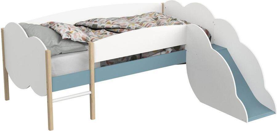 Demeyere GROUP Speelbed Longane Kinderbed in de vorm van wolken met kleine glijbaan - Foto 8