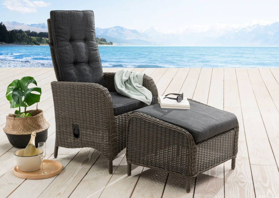 Destiny Fauteuil PALMA CASA Aluminium polyrattan incl. voetenbank en kussens (set 4-delig) - Foto 6