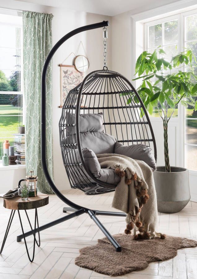 Destiny Hangstoel Coco Relax incl. frame kussen voor zitting en rug belastbaar tot 110 kg