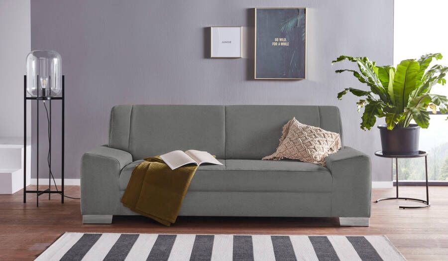 DOMO collection 2 5-zits Anzio kubistisch design platte armleuningen breedte 214cm - Foto 4